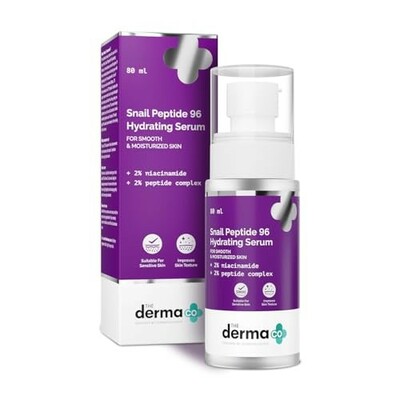 The Derma Co Snail Peptide 96 Hydrating Serum with Niacinamide & Peptide Complex - 80 ml