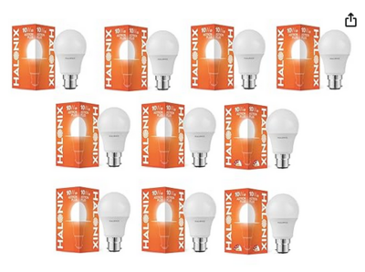  Halonix 10W B22 LED Cool Day Light Bulb, Pack of 10