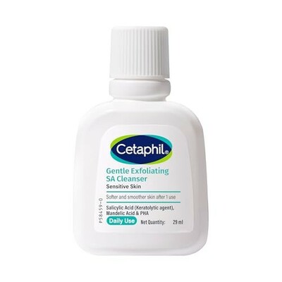 Cetaphil Gentle Exfoliating SA Cleanser 29ml | Daily Foaming Face Wash with Salicylic Acid