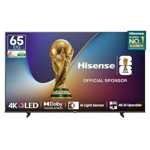 Hisense 164 cm (65 Inches) 4K Ultra HD Smart QLED TV  (Black)