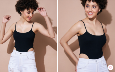 SASSAFRAS BASICS Ribbed Shoulder Straps Bodysuit upto 76% off