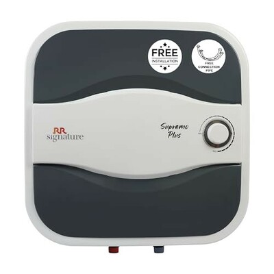 RR Signature Supremo Plus 25L Storage Water Heater |Glass Line Tank|8 Bar, High Rise Buildings