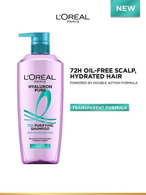 LOreal Hyaluron Pure 72H Purifying Shampoo For Oily Scalp 1L - Shampoo for Unisex 33569772 | Myntra