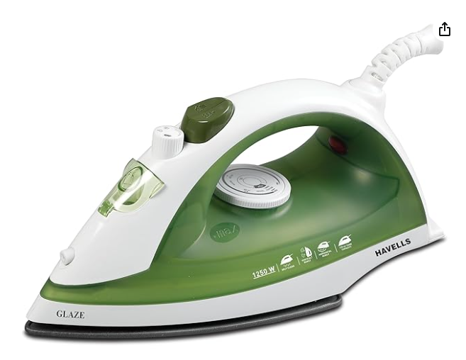 Havells Glaze 1250 Watts Steam Iron with Self Cleaning Function|Vertical & Horizontal Ironing
