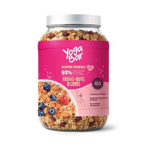 Yogabar Muesli Fruit And Nuts | 1kg Jar 