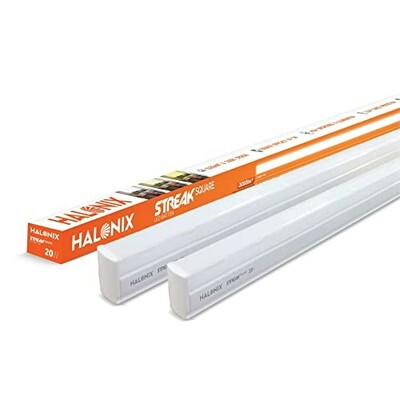 Halonix 20W LED Cool White Batten, Pack Of 2, (Streak Squar), B22D