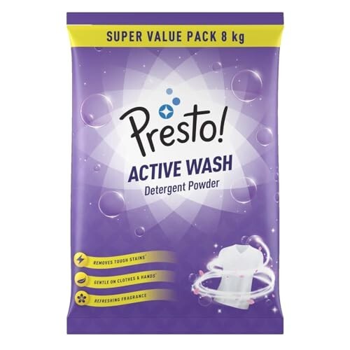 Amazon Brand - Presto! Active Wash Detergent Powder | 8 Kg