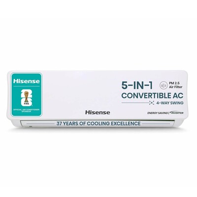 Hisense 1.5 Ton 3 star Inverter Split AC(Copper, 5-in-1 Convertible)