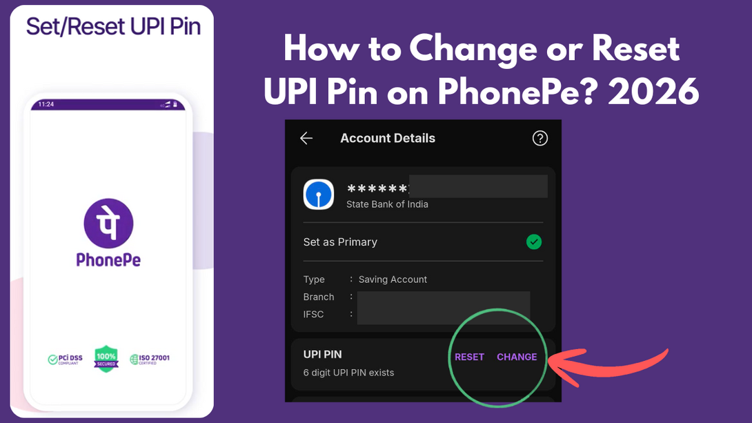 How to Change UPI Pin on PhonePe? using Debit Card OR Aadhar 