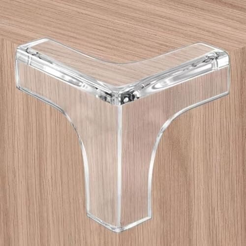 Table Corners Edge Protector, Soft Silicone, Pre-Applied Adhesive, Transparent (Pack of 12 Pieces)