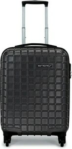 METRONAUT Grid Cabin Suitcase 4 Wheels - 20 Inch Black 