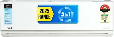 MarQ by Flipkart 2025 Model 1 Ton 5 Star Split Inverter 5-in-1 Convertible AC (White)