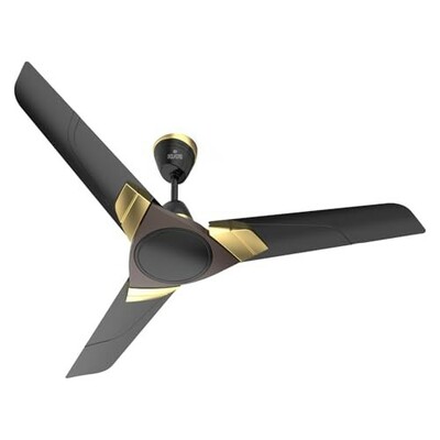 Polycab Aereo Plus Star Rated, 1200mm Ceiling FanMatt Black Choclate Gold