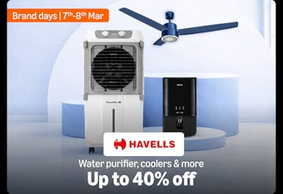 Havells Brand Days - Upto 40% Off + Up To ₹4500 Instant discount On HDFC CC & EMI Transactions 