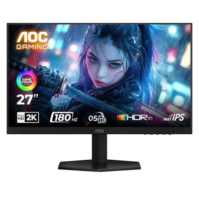 AOC Q27G11E 27″ QHD Gaming Monitor – Black/Red 