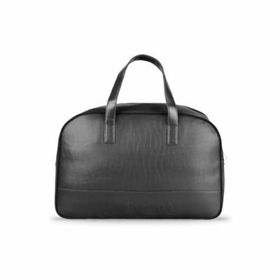 Priority Cult 001 Duffle Bag for Travel | Stylish Faux Leather | Lightweight and Comfortable for Travelling | Suitable for Men's and Women's One Size Black