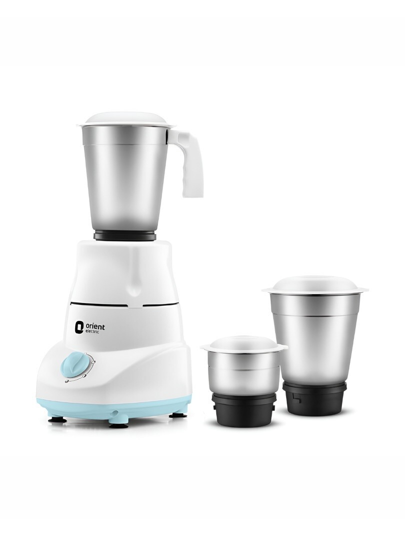 Orient Electric White & Black Stainless Steel Wet And Dry Grinder Juicer 