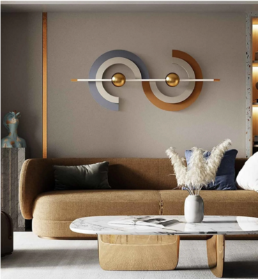 Three Dimensional Metal Wall Decor For Living Room