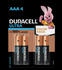 DURACELL Ultra AAA,Ultra AAA Batteries Upto 66% Off (Select Minutes locations)