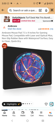 Ambrane Mouse Pad 7.5 x 9 inches for Gaming Mouse Pad  At !!!JUST 99!!!