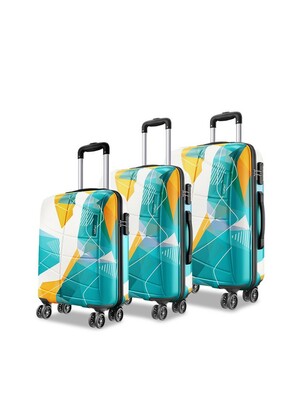Safari Unisex Luma Neo Set Of 3 Printed Trolley Bags  - Trolley Bag