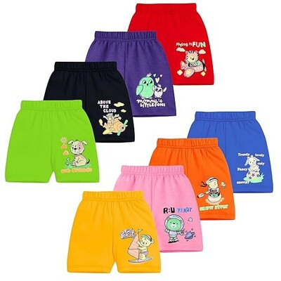 TinySteps Boys Cotton Shorts - Pack of 8 [Apply Coupon]