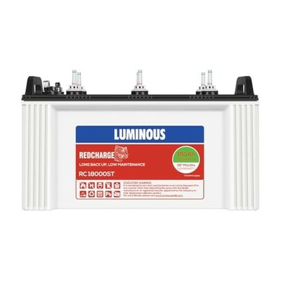 Luminous Red Charge RC 18000ST Short Tubular Inverter Battery for Home
