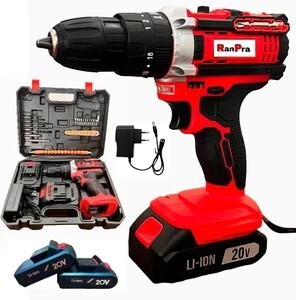 RanPra 21V RH CORDLESS SCREWDRIVER MACHINE HEAVY DUTY 21  ( DOUBLE BATTERY ) 