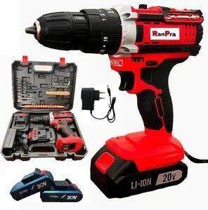 RanPra 21V RH CORDLESS SCREWDRIVER MACHINE HEAVY DUTY 21  ( DOUBLE BATTERY ) 