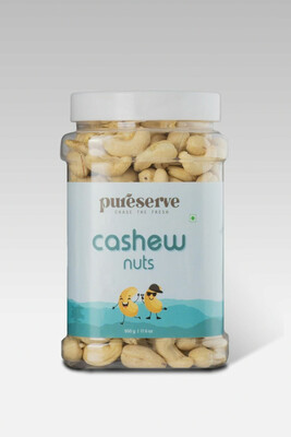 Pureserve Premium Whole Cashews 500g - Super Crunchy & Naturally Sweet | Rich in Protein & Healthy Fats | Ideal for Snacking, Cooking & Gifting | Vegan & Gluten-Free