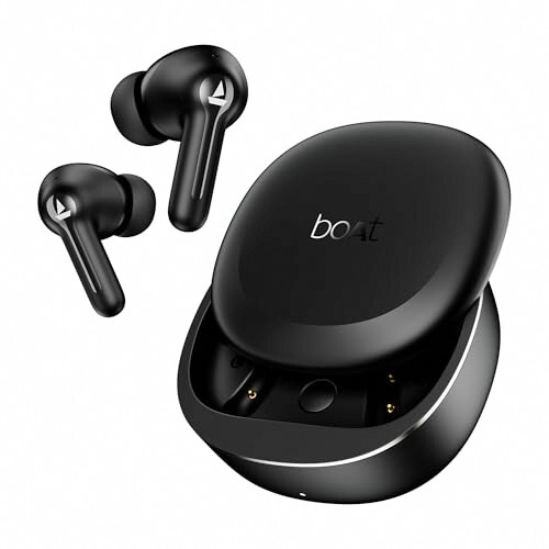 Boat 2025 Launch Airdopes Prime 413, 4Mics ENx, 50hrs Battery, Multipoint, App Support, BT v6.0, 12mm Drivers, ASAP Charge, Bluetooth Earbuds, TWS Ear Buds Wireless Earphones with mic (Active Black)