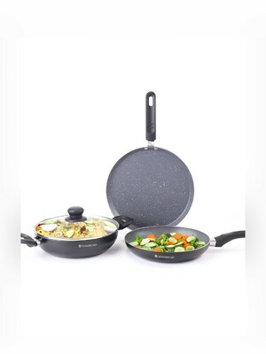 Buy Wonderchef Grey Induction Base Aluminium Cookware Set Of - Cookware Set for Unisex 32653066 | Myntra