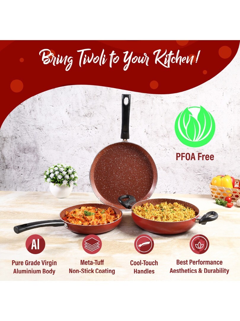 Buy Wonderchef Tivoli 3 Pieces Red Cookware Set - Cookware Set for Unisex 22277696 | Myntra