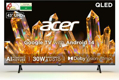 Acer 108 cm (43 inches) Ultra V Series 4K Ultra HD Smart QLED Google TV AR43QDVGU2875BD