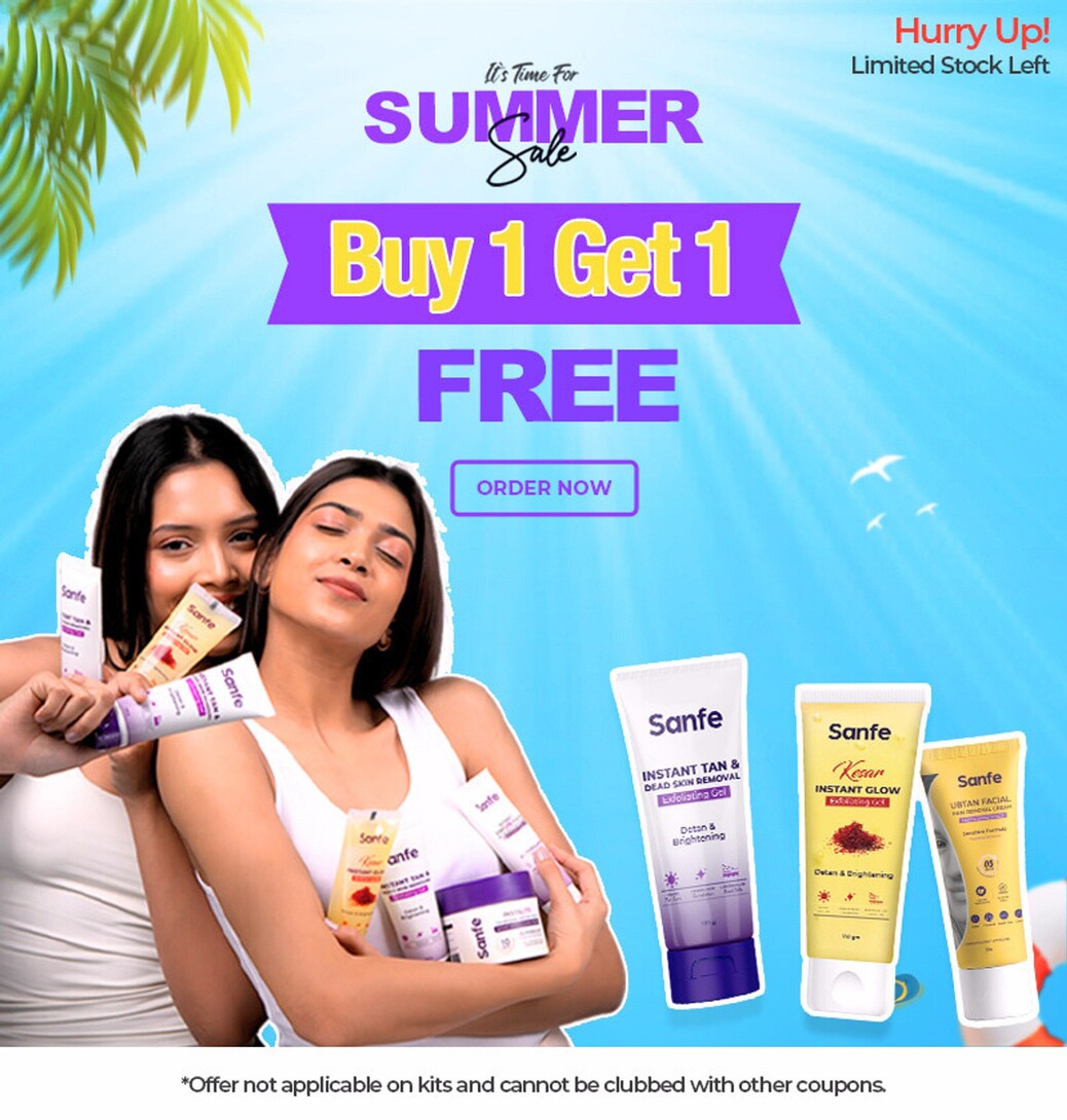Sanfe Summer Sale - Buy 1 get 1 Free 