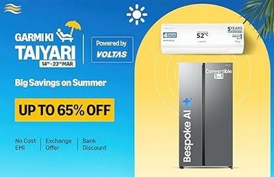 Amazon - Upto 65% - Garmi Ki Taiyari - Aplliances By Brands - Voltas - Lloyd - Daikin & more