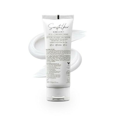 Personal Touch Sunscreen SPF 50 PA+++ for Face | Sunstalker Korea 3 in 1| Lightweight Sunscreen with No White Cast | Non-Greasy, Acne Safe & Oil-Free | With Niacinamide | For Oily & Dry Skin | 50 ml