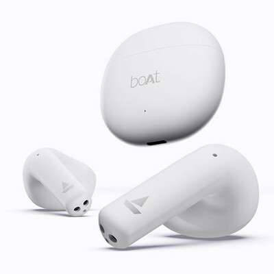 Boat Airdopes Atom 81 Truly Wireless in Ear Ear Buds w/Upto 50H Playtime, Quad Mics ENx Tech, 13MM Drivers,Super Low Latency(50ms), ASAP Charge, BT v5.3(Pearl White)