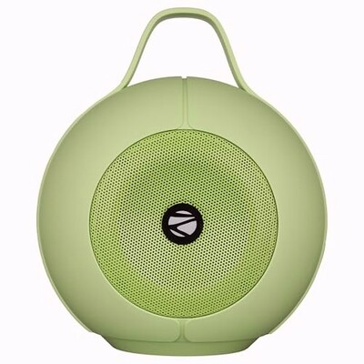 ZEBRONICS Sound POD 30 Portable Bluetooth Speaker, 12 Watts, Upto 8 Hours Playback, Passive Radiator, BTv5.3 | mSD | TWS | Splash Proof, RGB LED, Carry Handle, Deep Bass (Green)