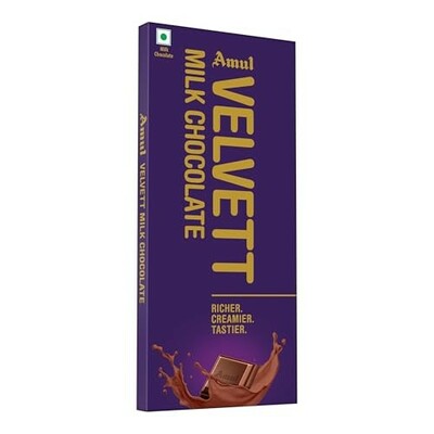 Amazon NOW - Amul Velvett Milk Chocolate 150 g(Pack of 3) {Location Specific}