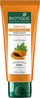 Biotique Papaya Tan Removal Brightening & Revitalizing Face Scrub | 100g