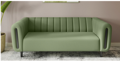 Paramount Fabric 3 Seater Sofa in Green Colour