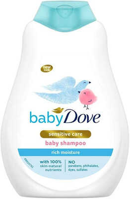 Baby Dove Shampoo 400 ml, Mild No Tears Rich Moisture Baby Shampoo for kids, Gentle Care for Baby's Soft Hair 