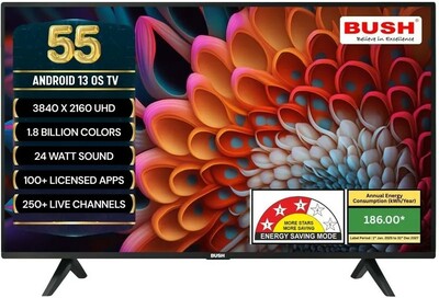 Bush 140 cm (55 inch) Ultra HD (4K) LED Smart Android Based TV (BH55S YPRO/U)