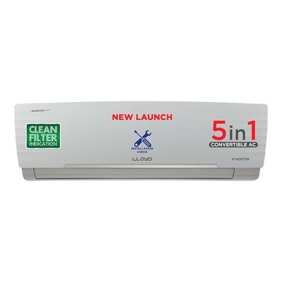 Lloyd 1.5 Ton 3 Star Inverter Split AC (6 in 1 Convertible, Cools Even at 52°C, Copper, Anti-Viral + PM 2.5 Filter, White, GLS18I3FWGSC)