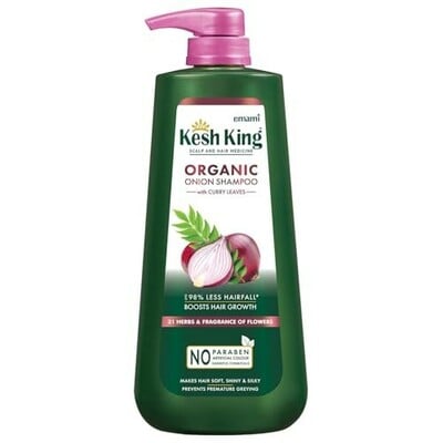 Kesh King Organic Onion Shampoo With Curry Leaves Reduces Hair Fall,625 Grams