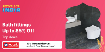 Festivals Of India - Bath Fittings - Up To 85% Off + 10% Instant discount on CC (Kotak Bank)
