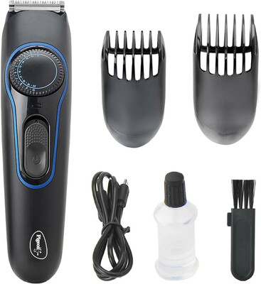 Pigeon Strike Battery Powered Beard Trimmer for Men| 40 Length settings| Stainless Steel Blade| USB C type Charging| 2 HR runtime| 2 HR charge time | 2 Years Warranty 