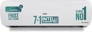 Haier 2025 Model 1.5 Ton 5 Star Split Inverter Intelli-Convertible 7 in1 ConvertibleHD Filter, Frost Self Clean, Upto 20 M air Flow, Hyper PCB AC (HS18V-POW5BN-INV, HU18V-POW5BN-INV, White)