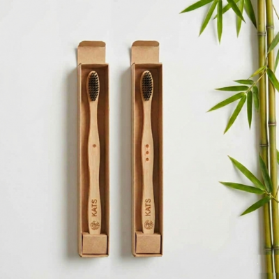 Organic Bamboo Toothbrush for Adults (Pack of 2)